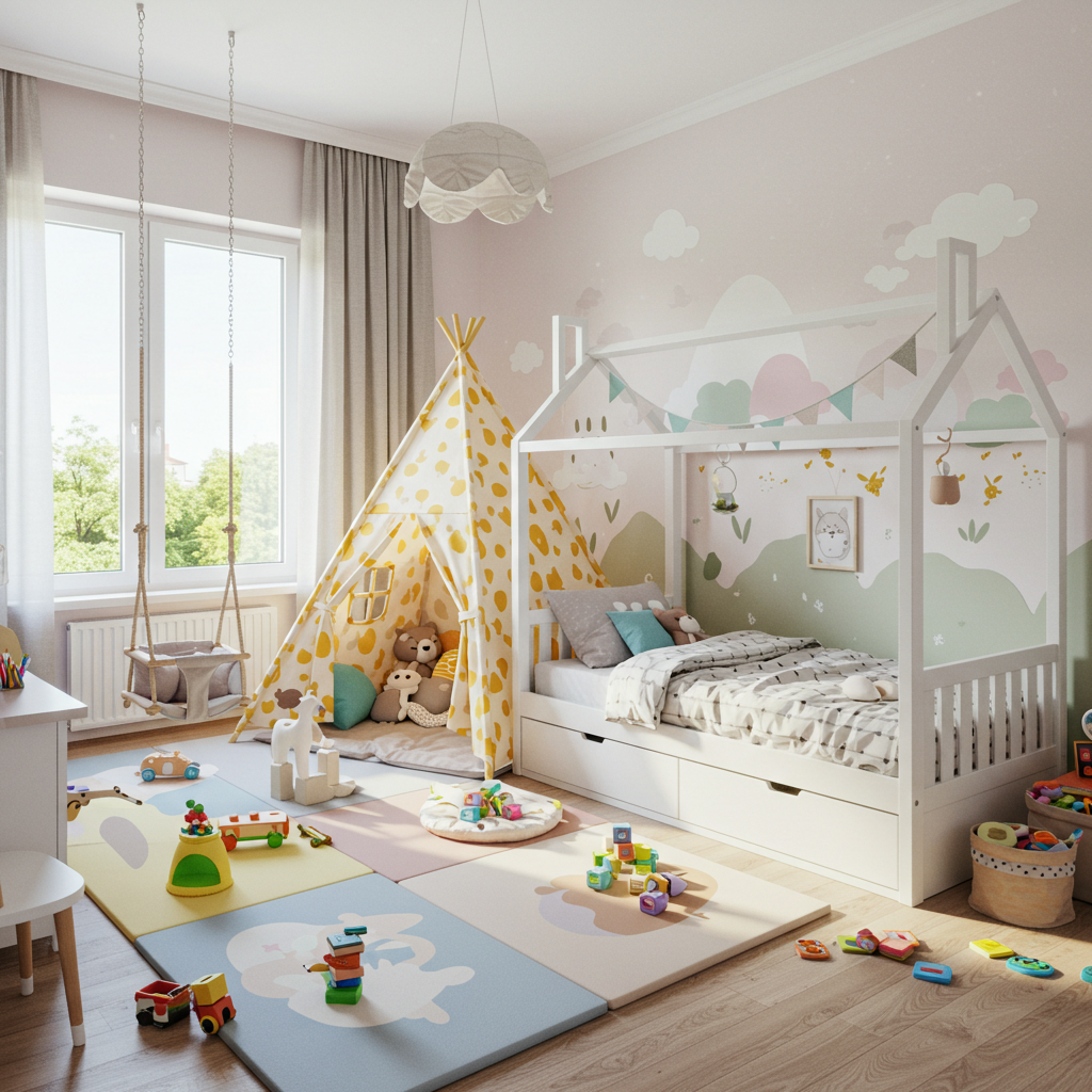 10 Ý Tưởng Thiết Kế Phòng Ngủ Cho Trẻ Nhỏ – Sáng Tạo, An Toàn & Tiện Lợi
