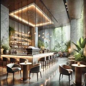 Quán cà phê phong cách hiện đại