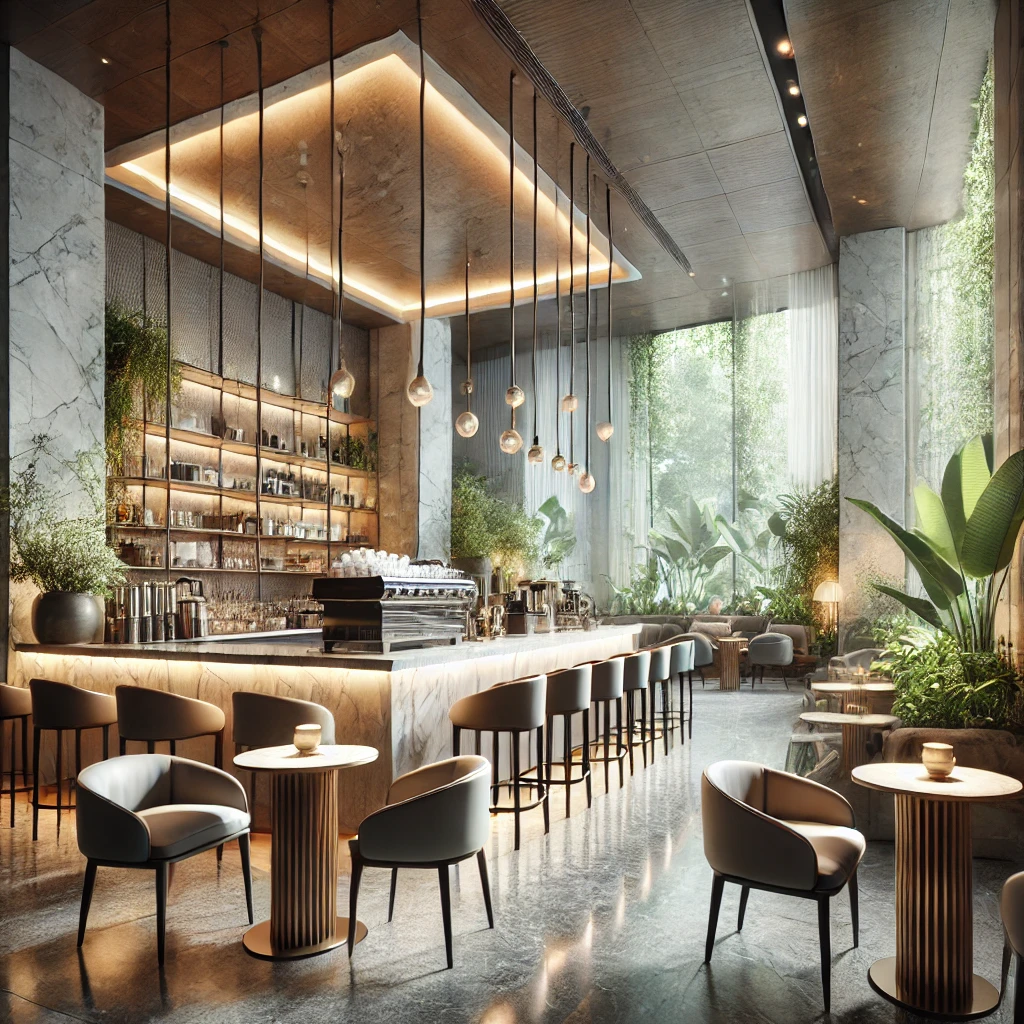 Quán cà phê phong cách hiện đại