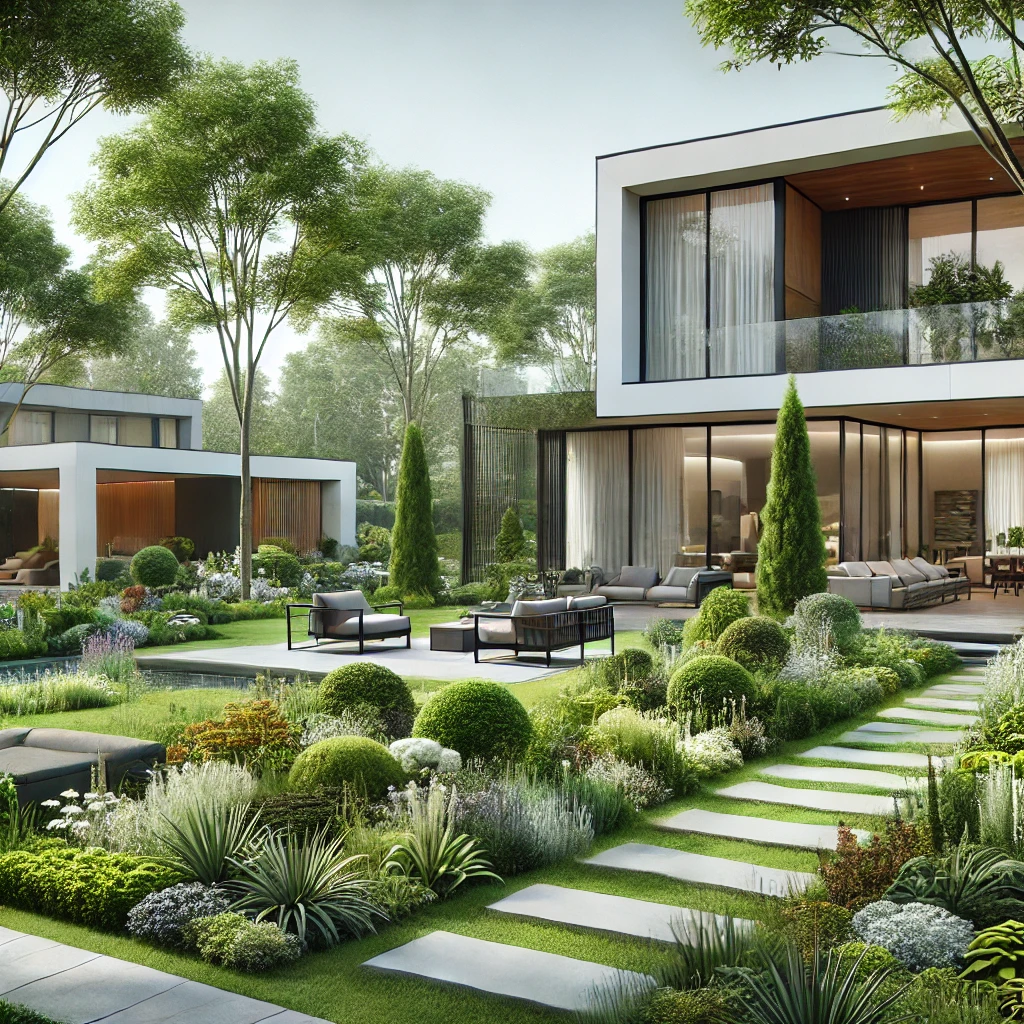 Thiết kế căn nhà với khu vườn rộng rãi và tiện nghi đầy đủ